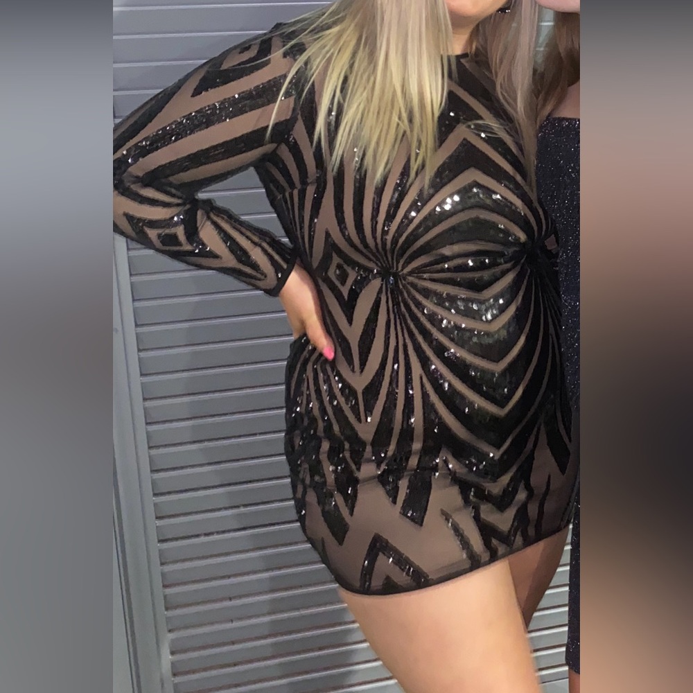 Long Sleeve Short Formal Dress